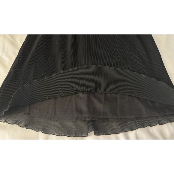 LANE BRYANT Pleated Sleeveless Black Midi Dress Women 16 Sequins Event Formal - Picture 8 of 12